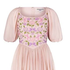 Elegant Pink Embroidered Dress